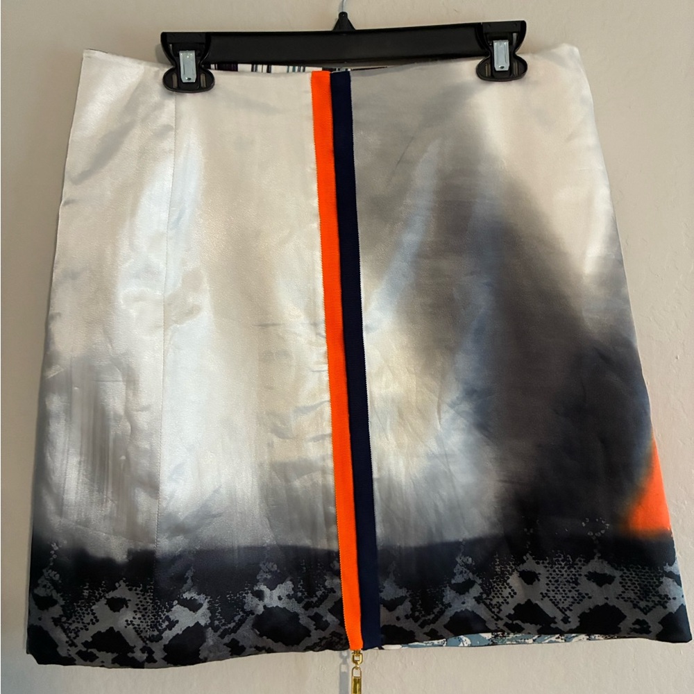 Stylish Women's Skirt with Orange and Black Accents